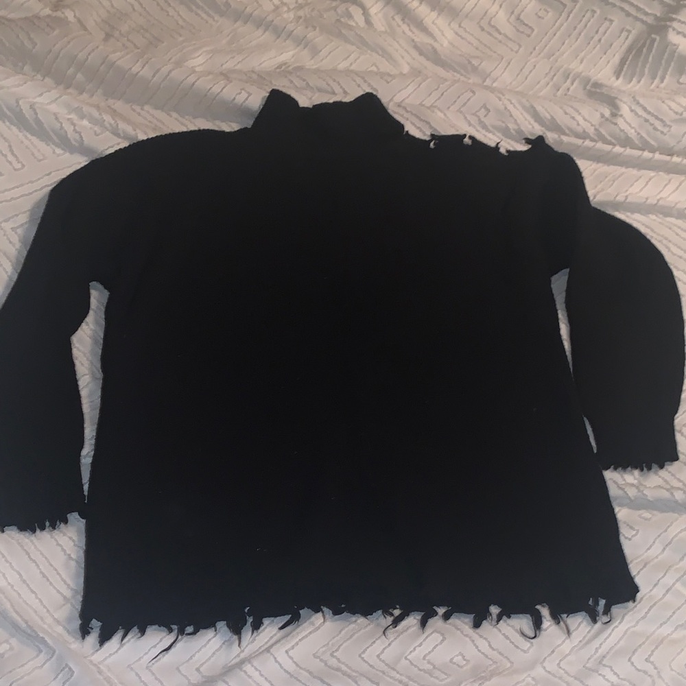Black Distressed Sweater